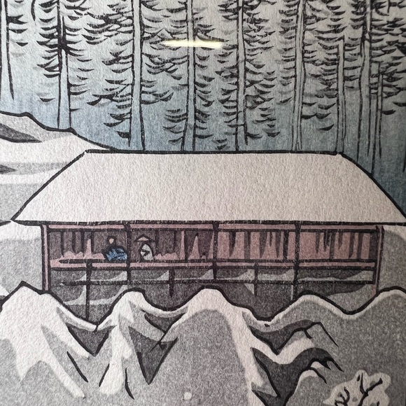 Vintage Midcentury Utagawa Hiroshige Woodblock Print, Framed Art, Ukiyo-e, Japan - Picture 9 of 10